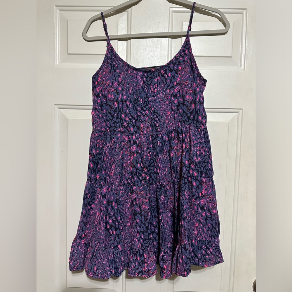 Buddy‎ Love Hillary Women’s Purple/Pink Babydoll Ruffled Tiered Dress Size S Euc
